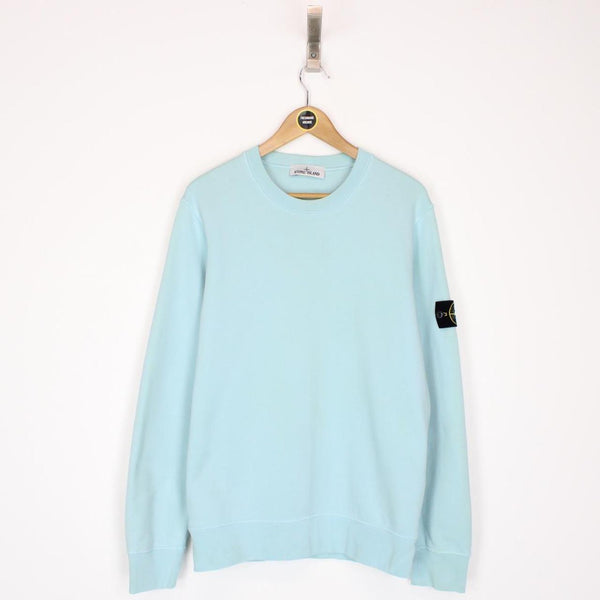 Stone Island SS 2022 Blue Cotton Sweatshirt Jumper