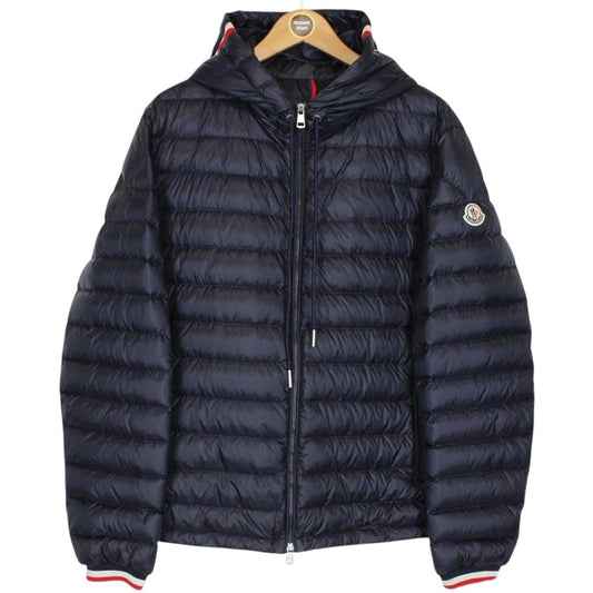 Moncler Giroux Navy Blue Longue Saison Hooded Down Jacket