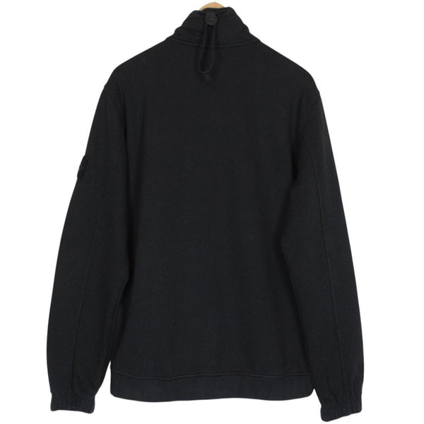 Stone Island AW 2020 Black Cotton 1/4 Zip Technical Smock Sweatshirt