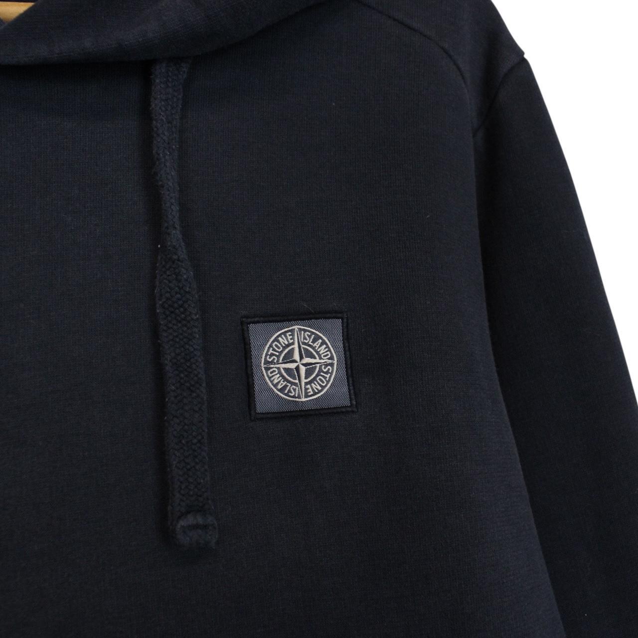 Stone Island AW 2014 Navy Blue Cotton Compass Hoodie Jumper