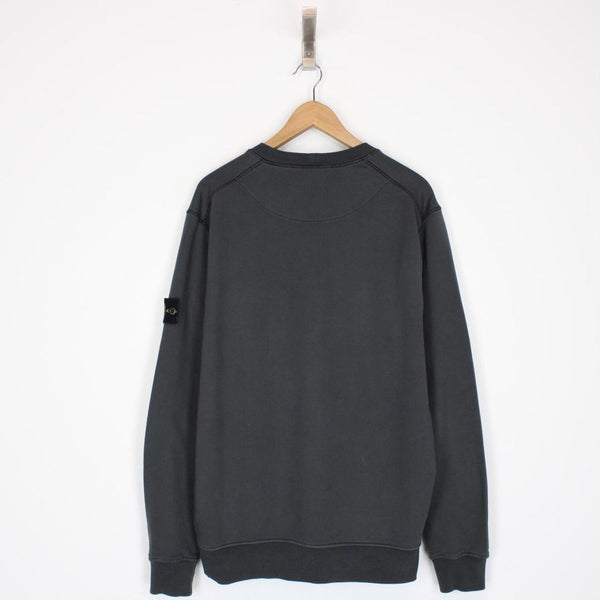 Stone Island Dark Grey Cotton Sweatshirt Jumper