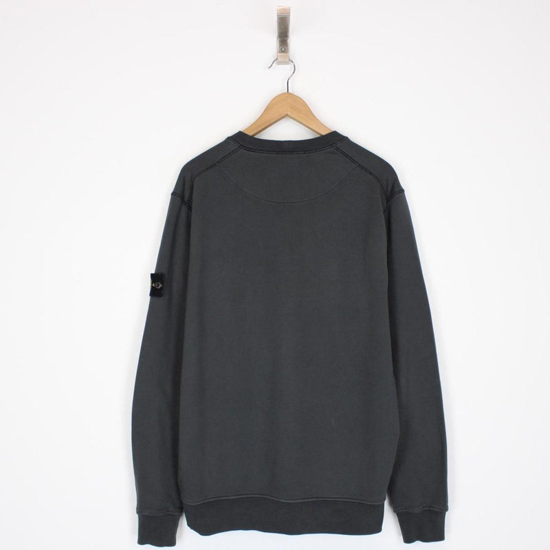 Stone Island Dark Grey Cotton Sweatshirt Jumper