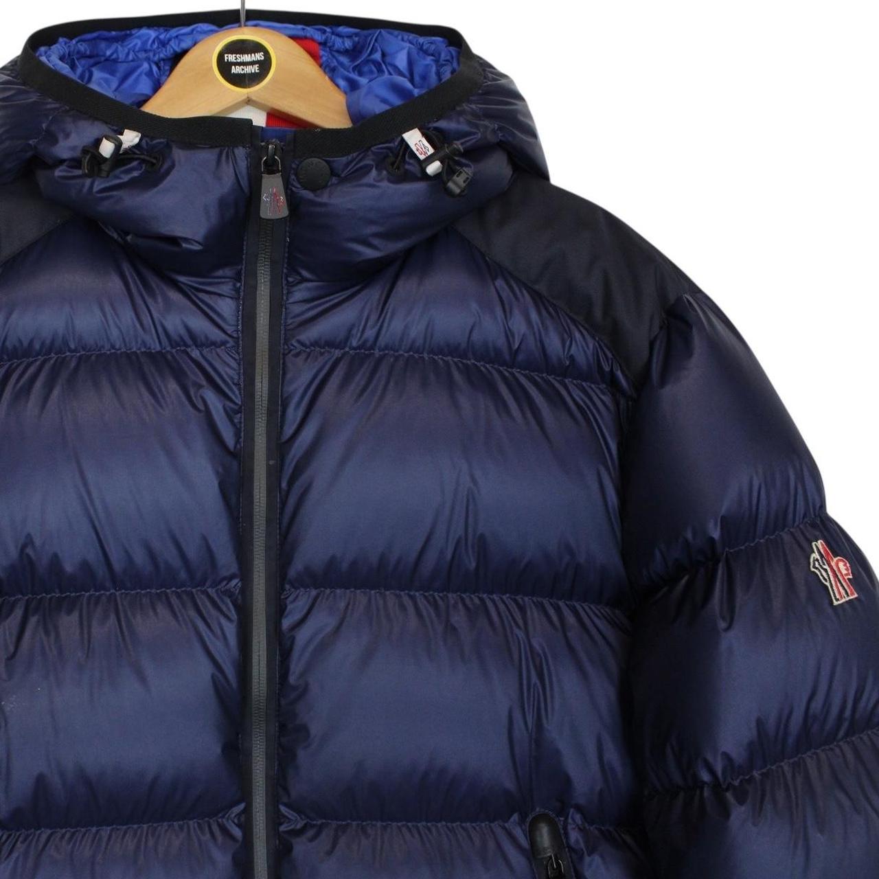 Moncler Grenoble Hintertux Navy Blue Full Zip Down Hooded Jacket