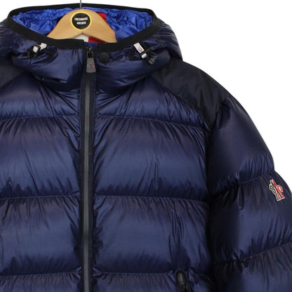 Moncler Grenoble Hintertux Navy Blue Full Zip Down Hooded Jacket
