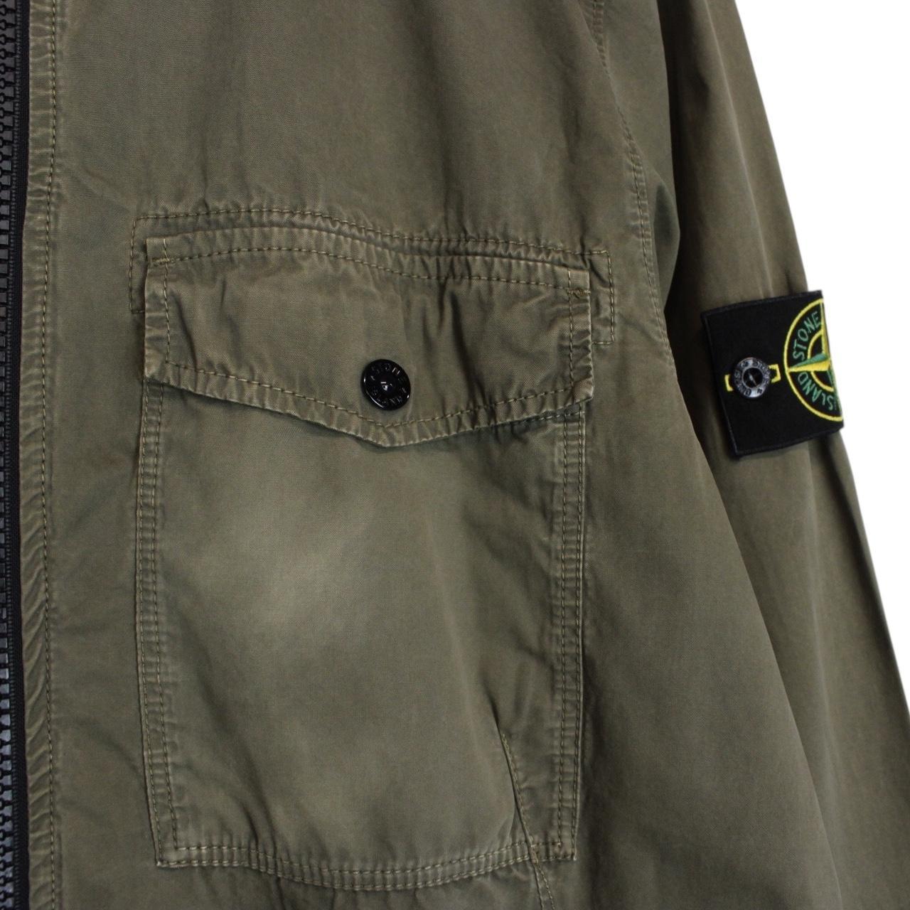 Stone Island AW 2018 Khaki Green Cotton Hooded Overshirt Jacket