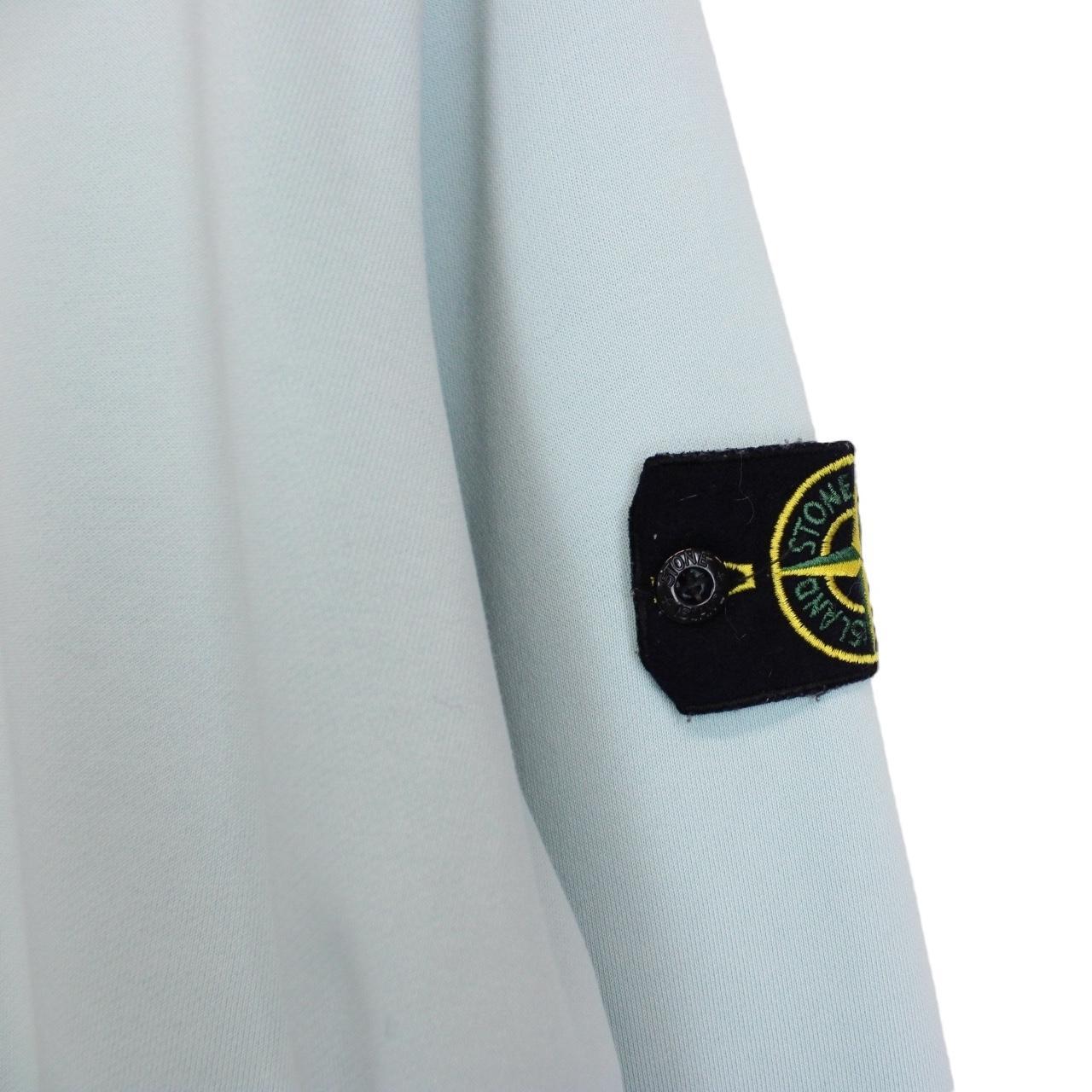 Stone Island SS 2022 Light Blue Cotton Sweatshirt Jumper