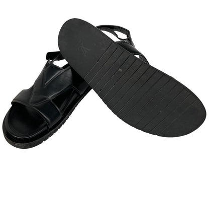 Louis Vuitton LV Black Calf Leather Oasis Sandals