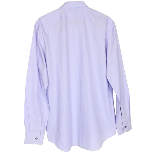 Paul Smith purple long sleeve cotton shirt with logo detail and classic fit.