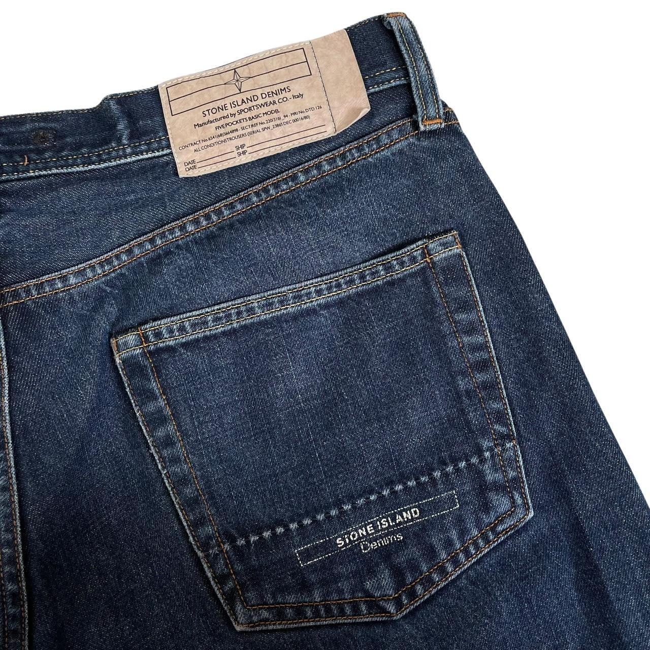 Vintage Stone Island Denims Navy Blue Straight Leg Fit Denim Jeans