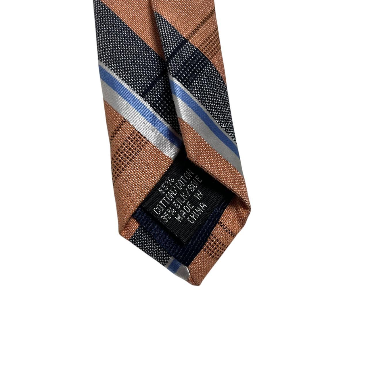 Michael Kors Orange Striped Cotton/Silk Tie