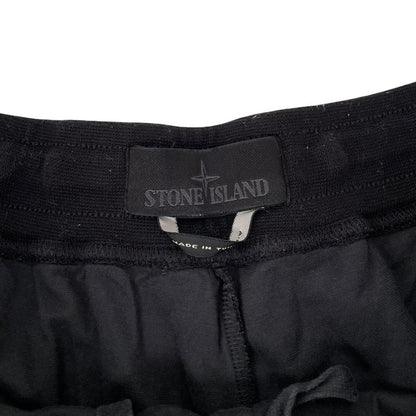 Stone Island Ghost SS 2022 Black Cotton Jogger Shorts