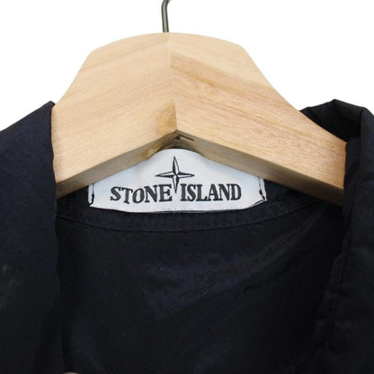 Stone Island SS 2018 Navy Blue Full Zip Nylon Metal Overshirt Jacket