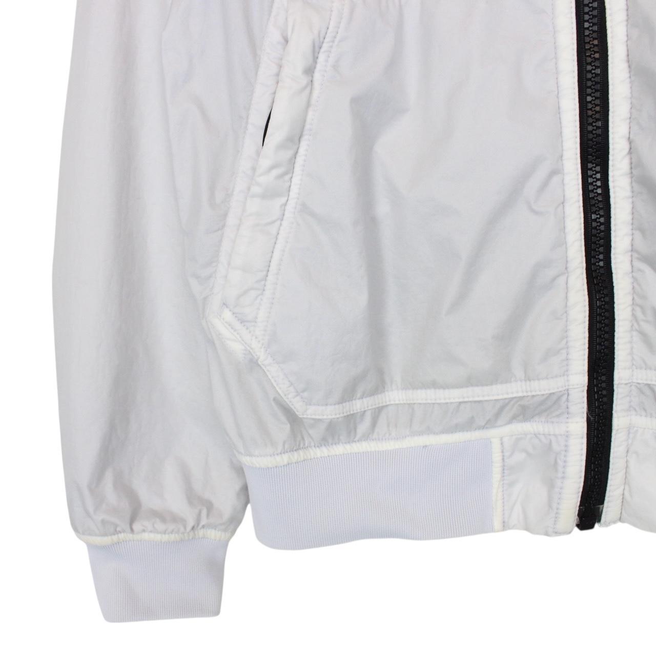 Stone Island AW 2018 Grey Full Zip Lamy Flock Nylon Hooded Jacket