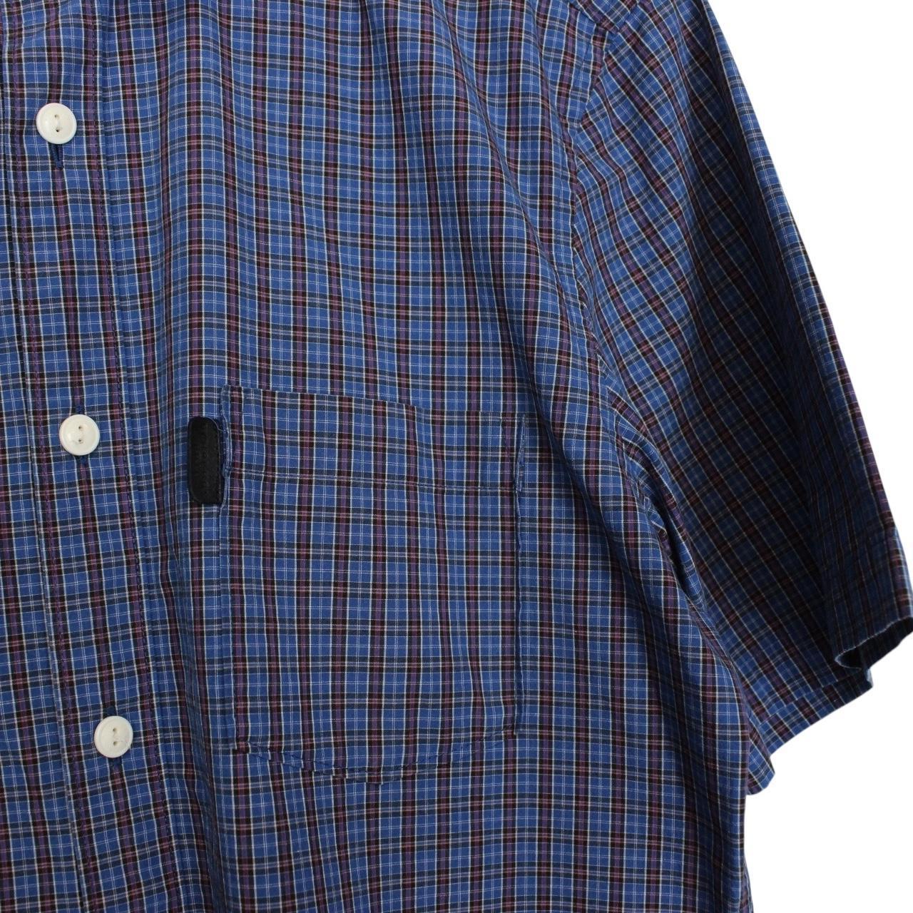 Burberry Brit Blue Check Short Sleeve Cotton Shirt