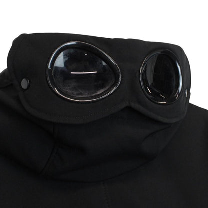 CP Company Black Full Zip Multi Pocket Soft Shell Goggle Jacket