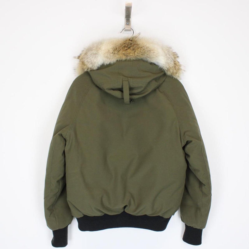 Canada Goose Green Chilliwack Bomber Down Jacket with Fur Trim