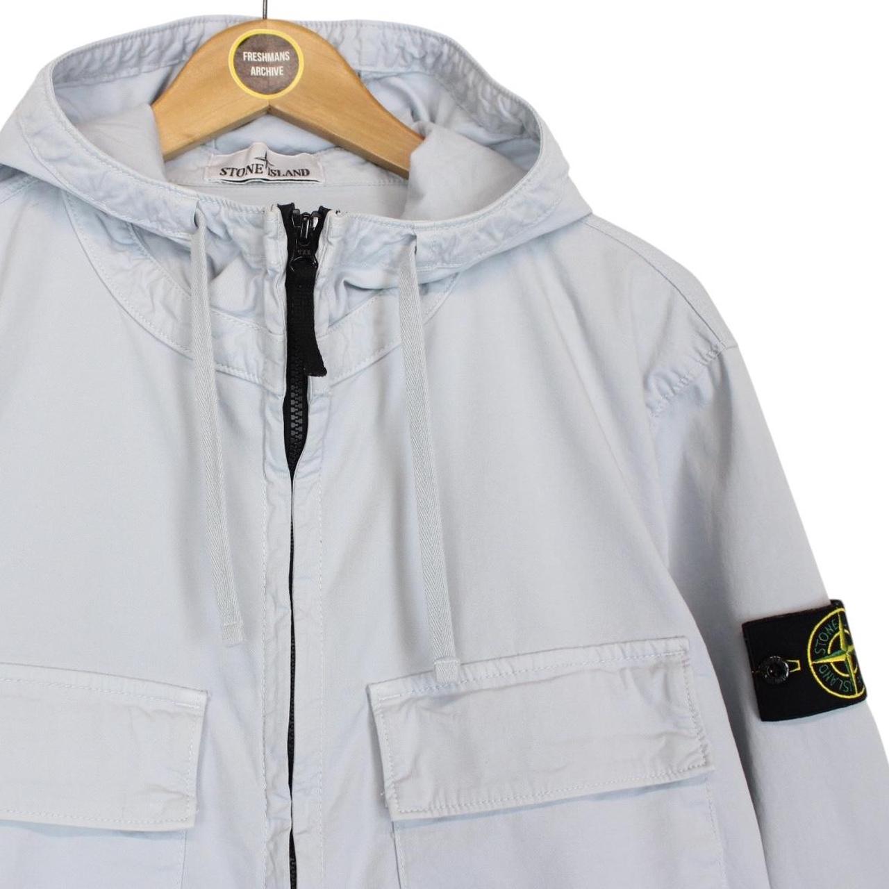 Stone Island SS 2024 Light Blue Supima Cotton Twill Stretch-TC Jacket