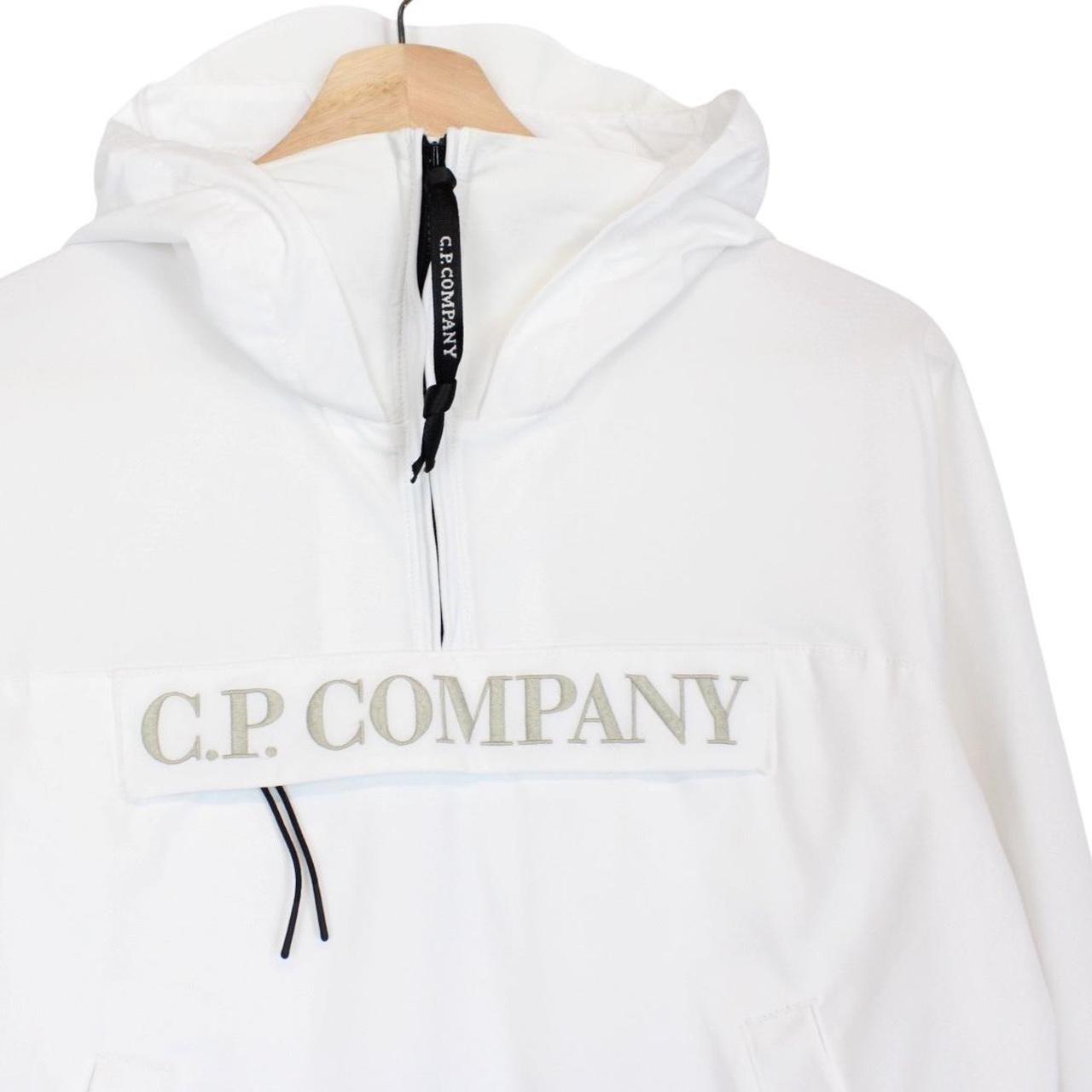 CP Company White Pro Tek 1/4 Zip Windbreaker Jacket