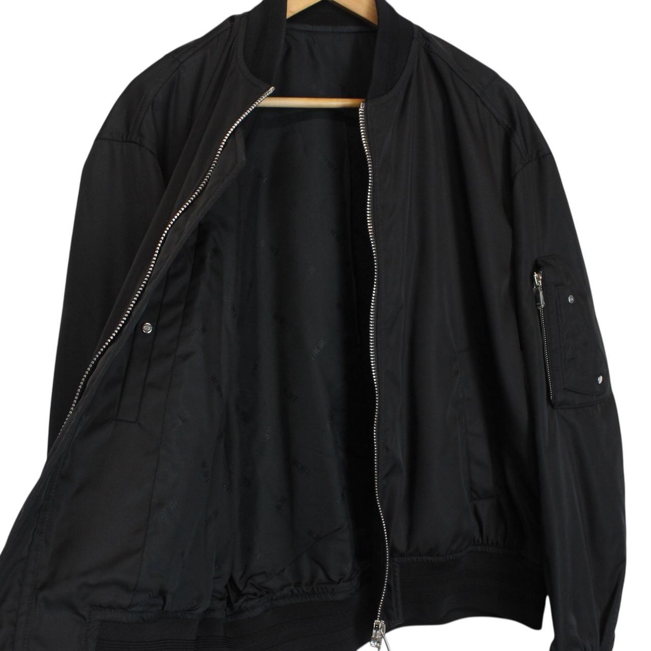Dior Black Full Zip Nylon Bomber Jacket