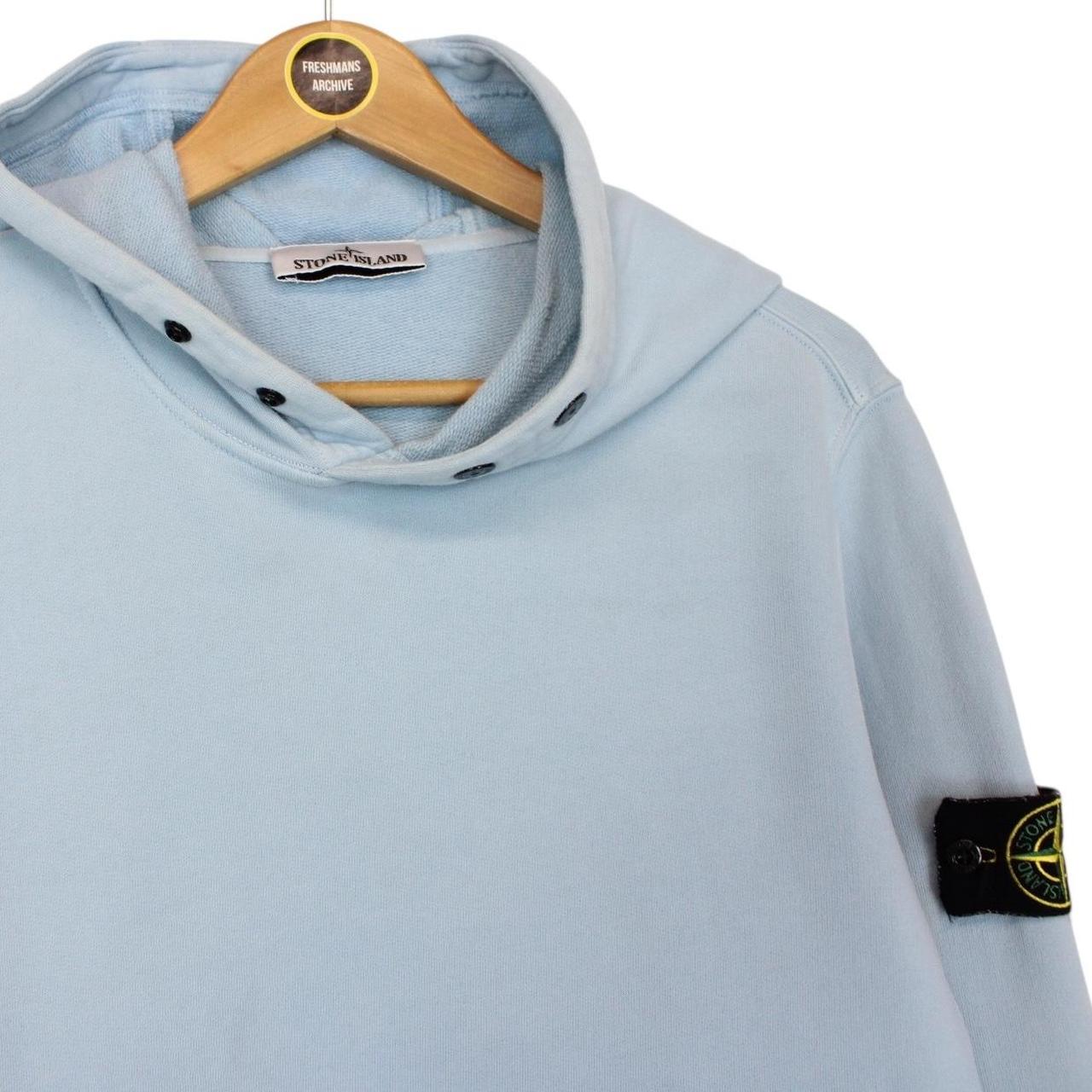 Stone Island AW 2023 Blue Cotton Hoodie Jumper