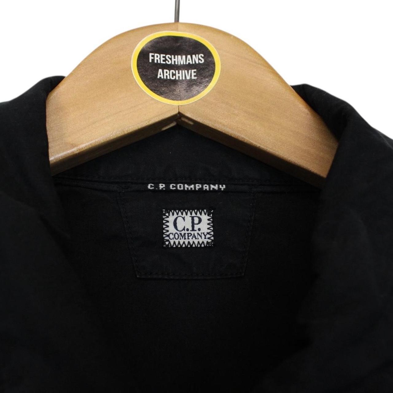 CP Company Black Full Zip Cotton Lens Overshirt