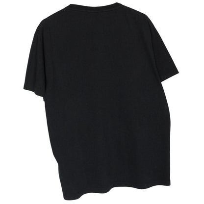 Stone Island black short sleeve cotton t-shirt with logo print and pocket detail.