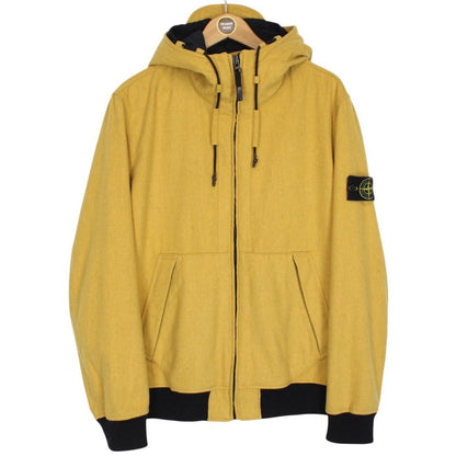 Stone Island AW 2014 Yellow Melange Wool Poly Hooded Jacket