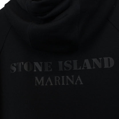 Stone Island Marina SS 2021 Black Cotton Hoodie Jumper