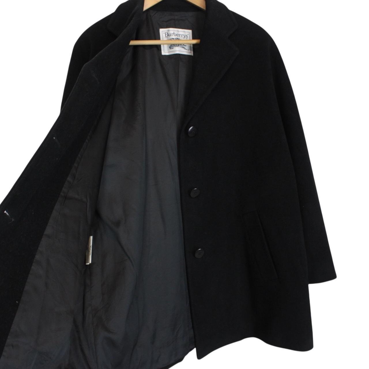 Vintage 90s Burberry Black Wool Blend Jacket
