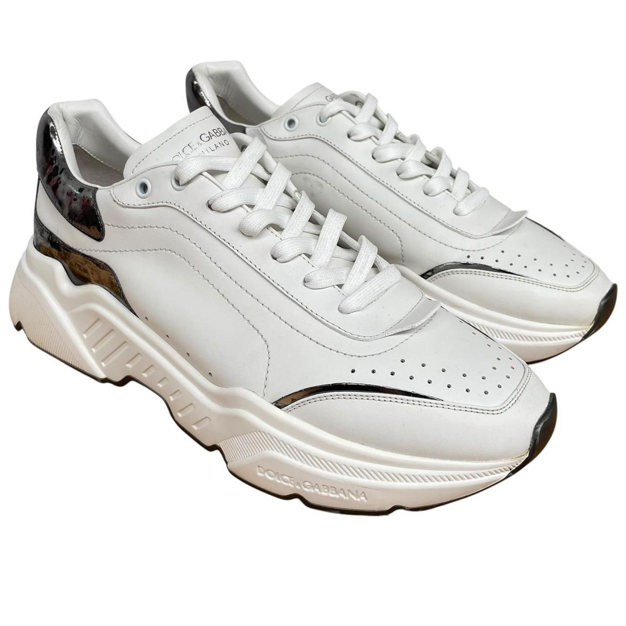 Dolce and Gabbana Daymaster White Leather Trainers