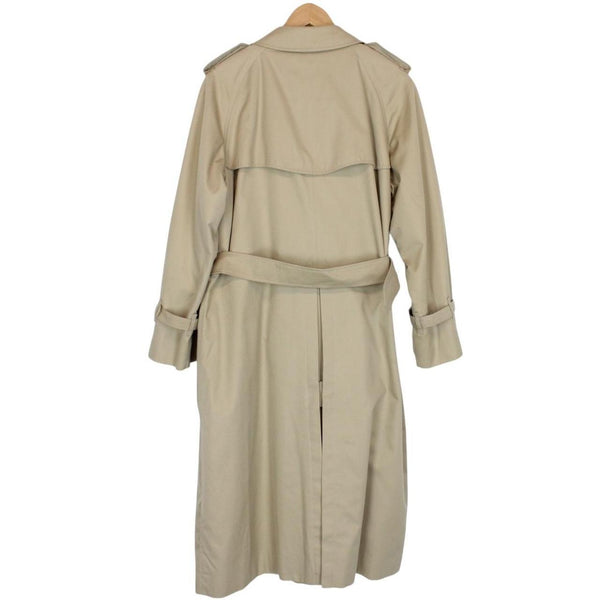 Vintage 90s Burberry Tan Brown Double Breasted Belted Trench Coat