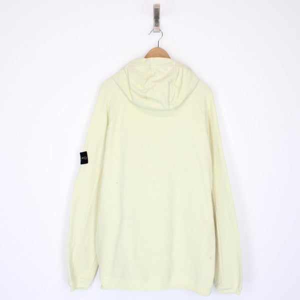 Stone Island AW 2022 Yellow Cotton Hoodie Jumper