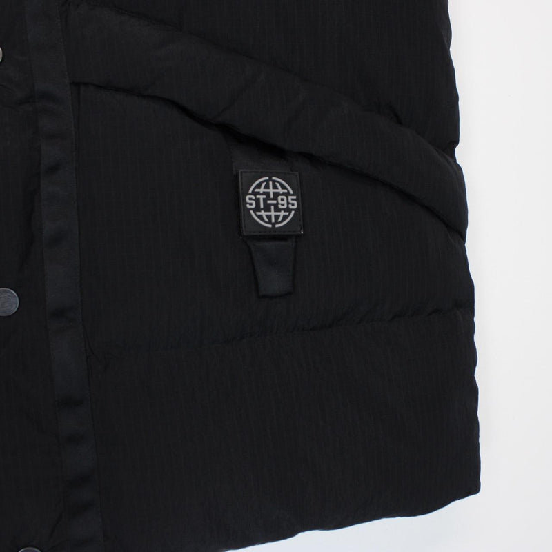 ST95 Black Recycled Nylon Puffer Gilet Vest