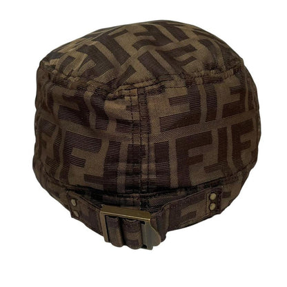 Fendi Brown Zucca Monogram Baseball Hat