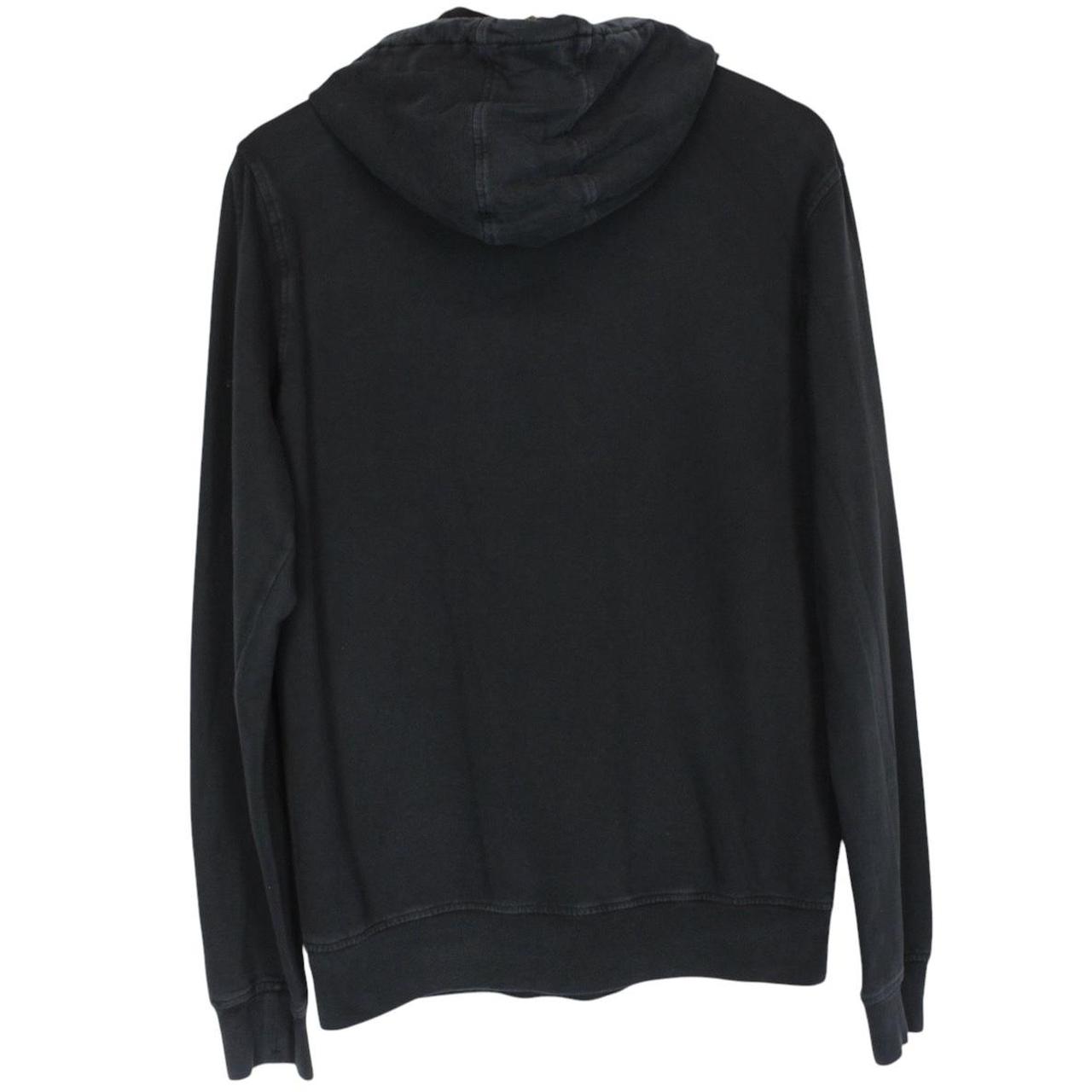 CP Company Black Cotton Logo Print Hoodie Jumper