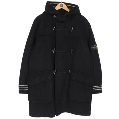 Vintage Stone Island AW 2003 Navy Blue Heavyweight Wool Blend Hooded Coat