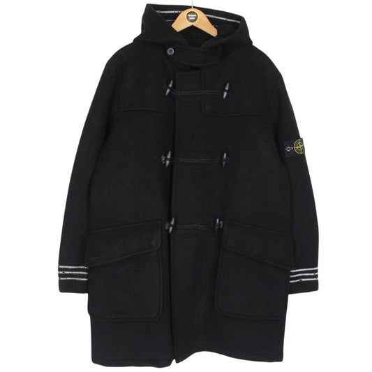 Vintage Stone Island AW 2003 Navy Blue Heavyweight Wool Blend Hooded Coat