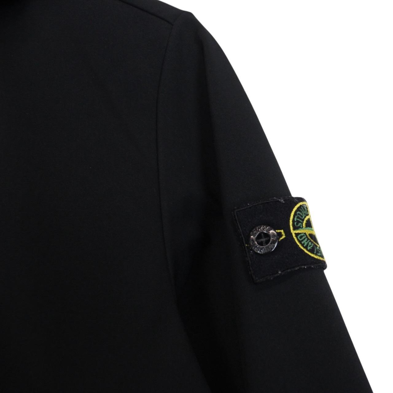 Stone Island Junior Black Full Zip Soft Shell Jacket