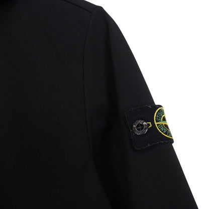 Stone Island Junior Black Full Zip Soft Shell Jacket