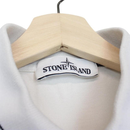 Stone Island White Short Sleeve Compass Cotton Polo Shirt