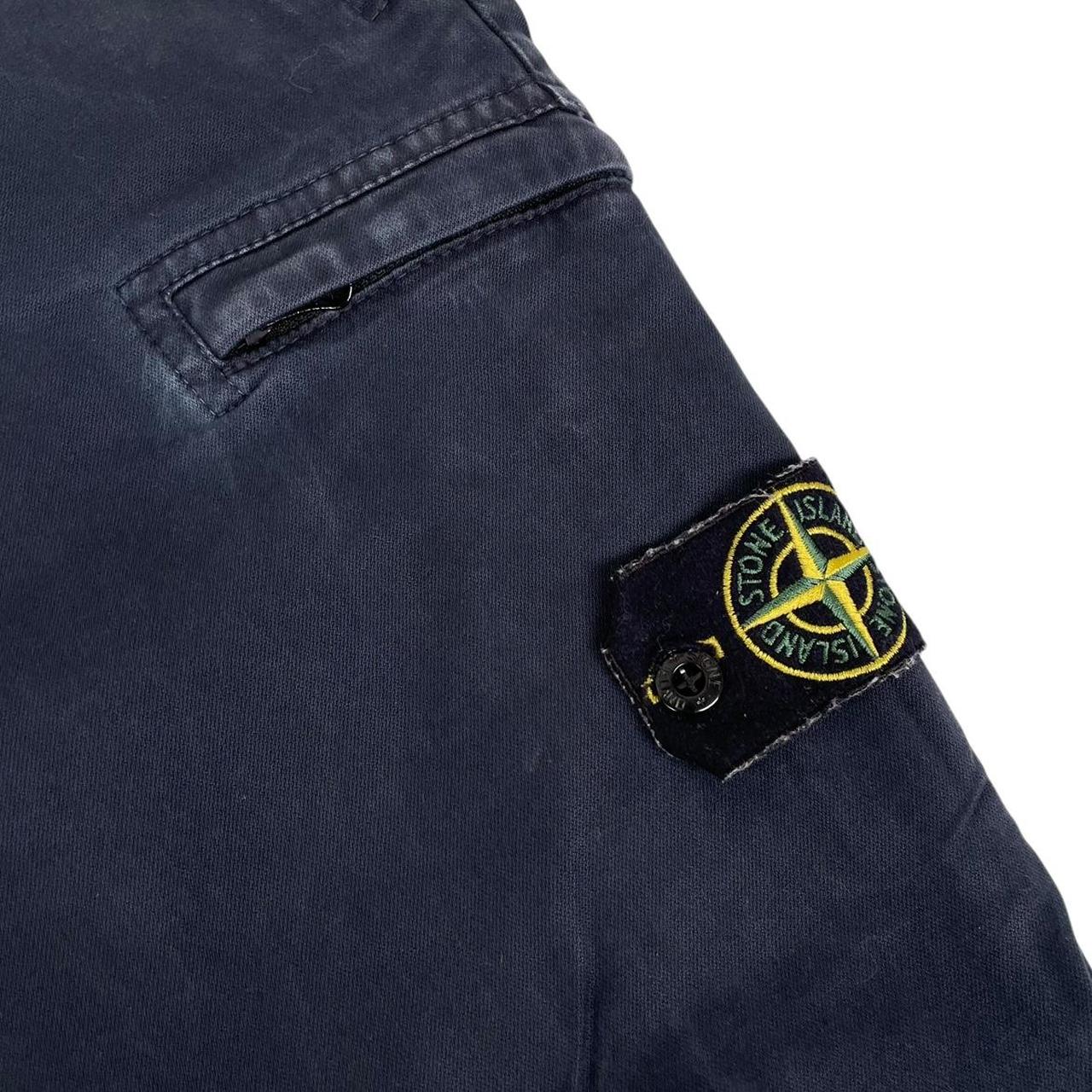 Stone Island AW 2021 Navy Blue Skinny Fit Cargo Trousers
