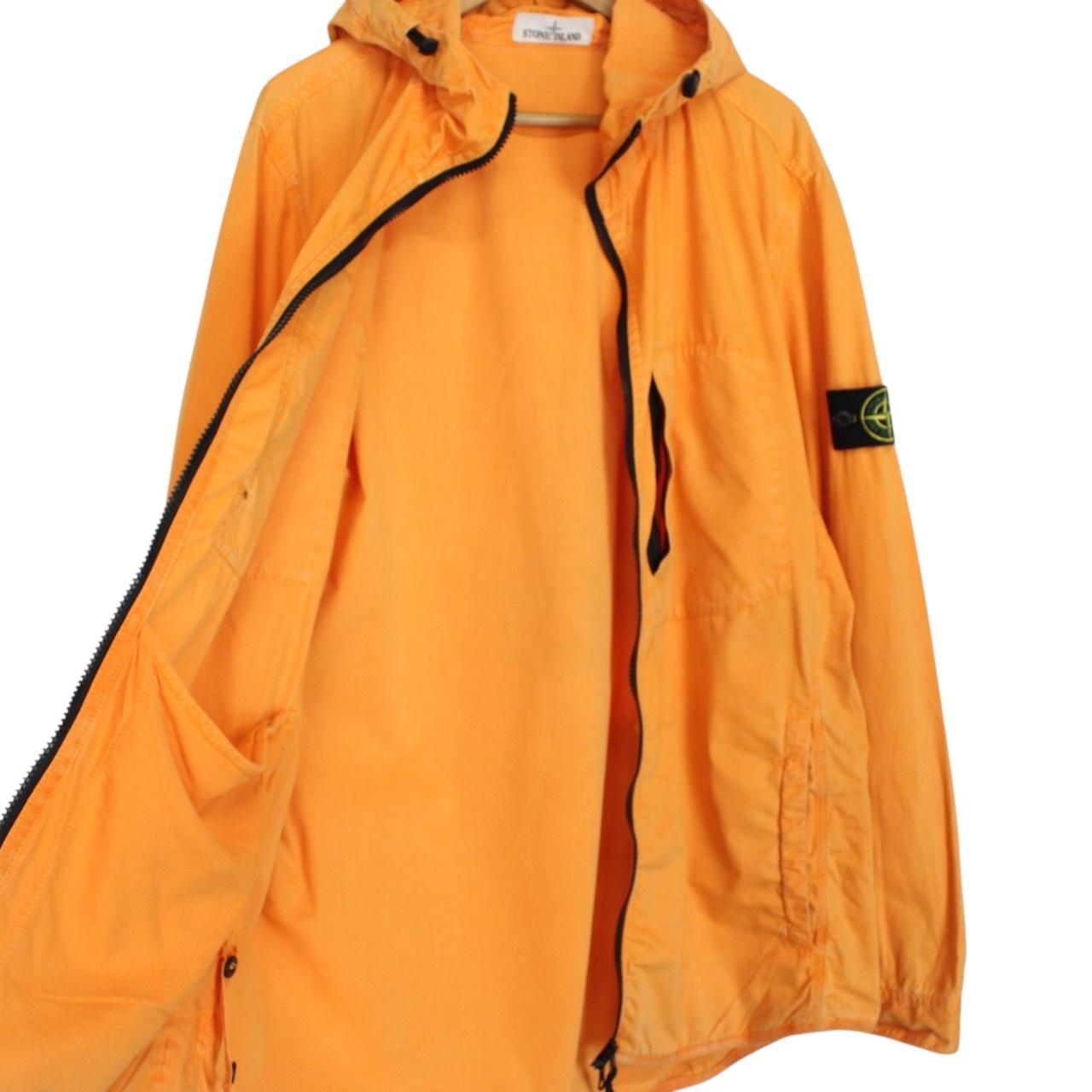 Stone Island AW 2017 Orange Full Zip Hooded Cotton Overshirt Jacket