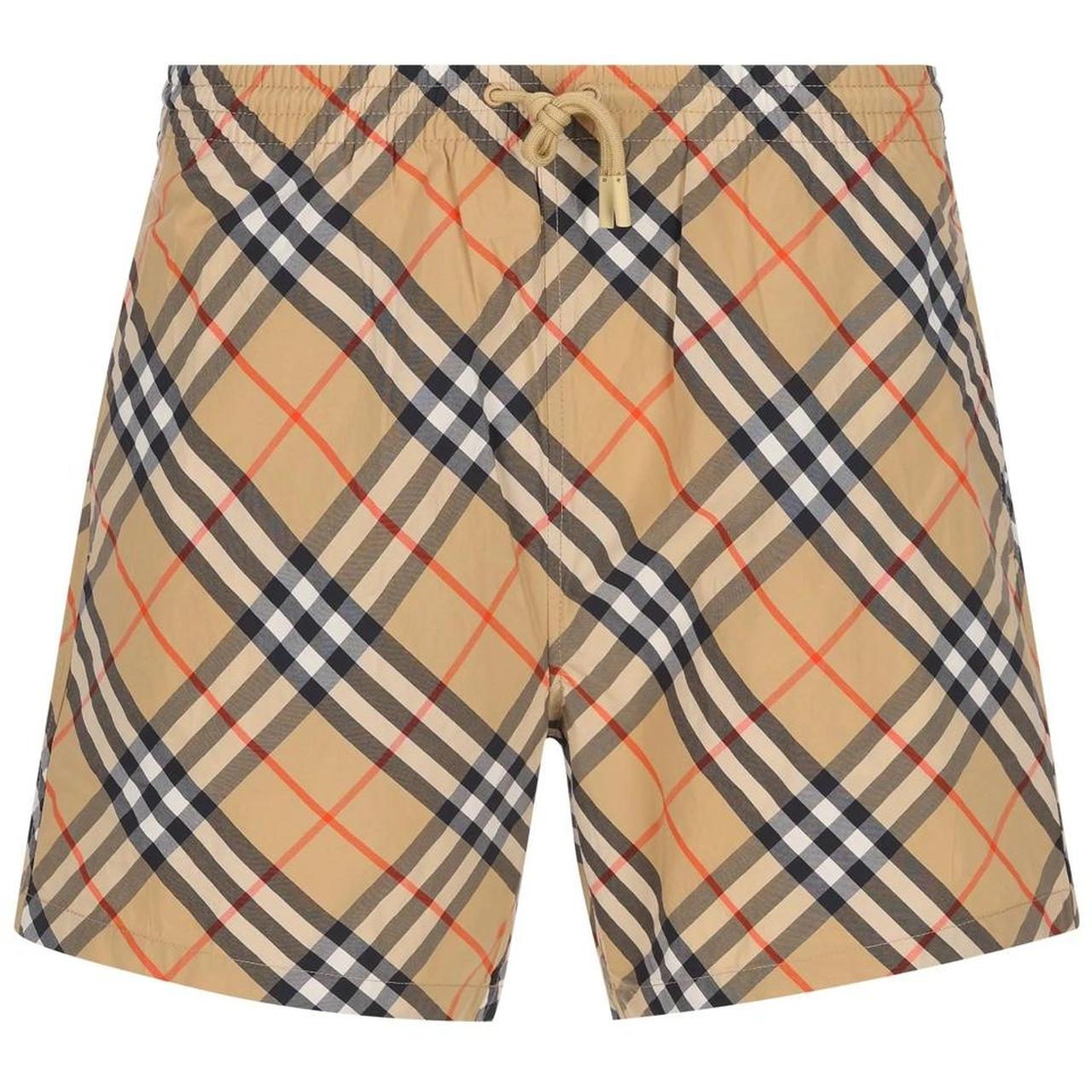 Burberry Beige Nova Check Nylon Mid-Length Swim Shorts