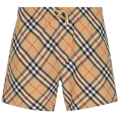 Burberry Beige Nova Check Nylon Mid-Length Swim Shorts