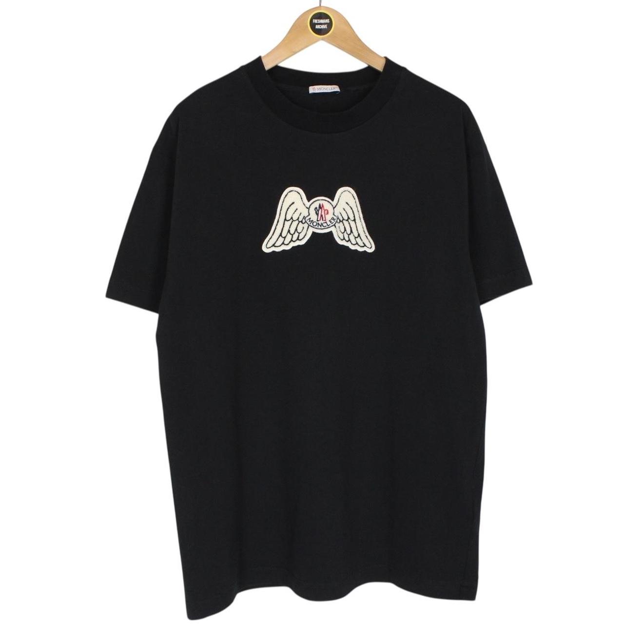 Moncler x Palm Angels Black Logo Short Sleeve T-Shirt