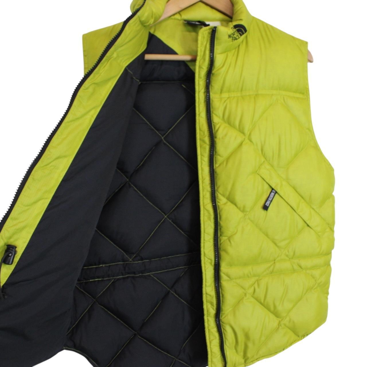 Vintage 90s The North Face Green Full Zip Down Gilet / Bodywarmer