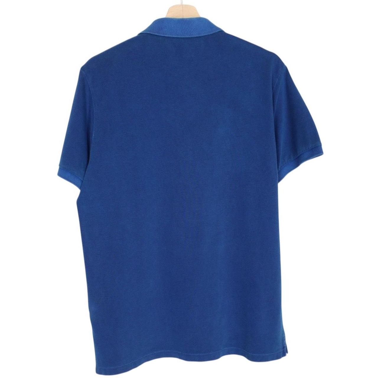 Stone Island AW 2017 Blue Short Sleeve Compass Cotton Polo Shirt