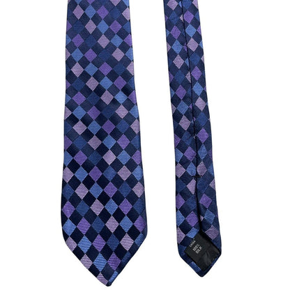Michael Kors Multicoloured Check Pattern Silk Tie