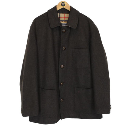 Vintage 90s Burberry Brown Cashmere Wool Blend Coat