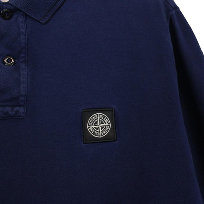 Stone Island AW 2014 Navy Blue Long Sleeve Compass Polo Shirt